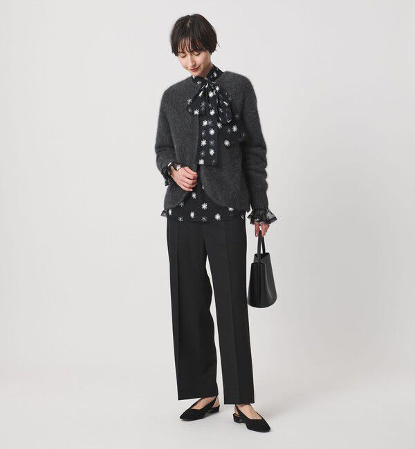 UNITED ARROWS「チュールフラワー ボウタイブラウス ‐ウォッシャブル‐」|シャツ・ブラウス|