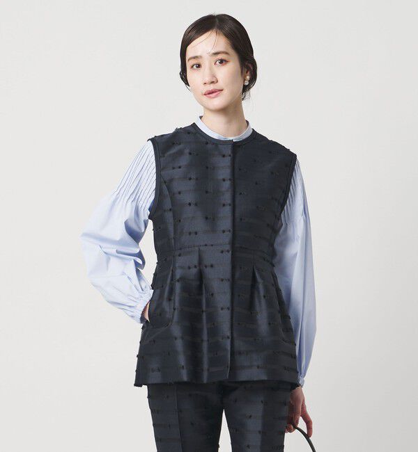 UNITED ARROWS「リボン カットジャガード ベスト」|ベスト・ジレ|