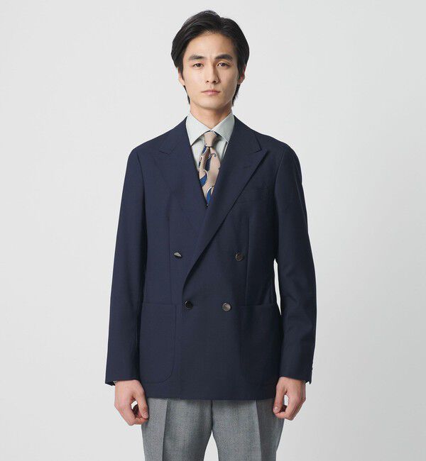 UNITED ARROWS「ウール モヘヤ 4ボタン ダブルブレストブレザー S‐MODEL」|テーラードジャケット|