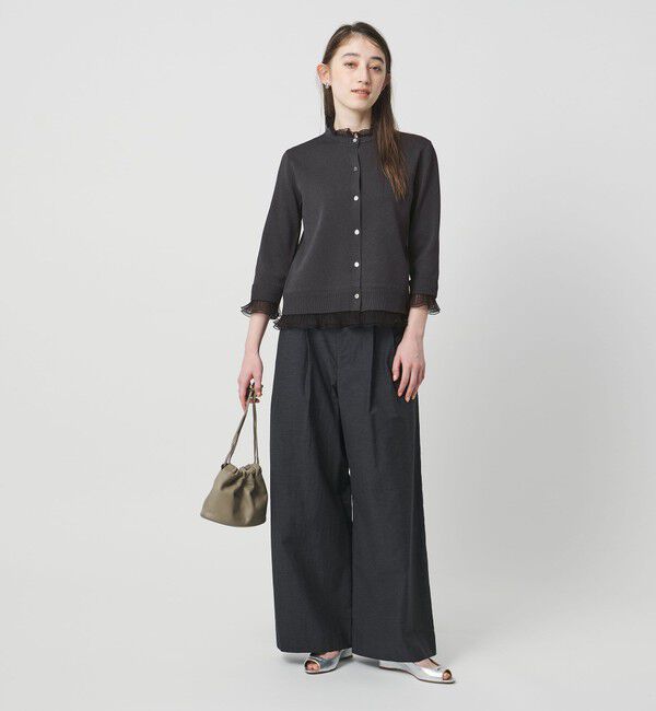 UNITED ARROWS「４WAY チュール フリル カーディガン」|カーディガン|