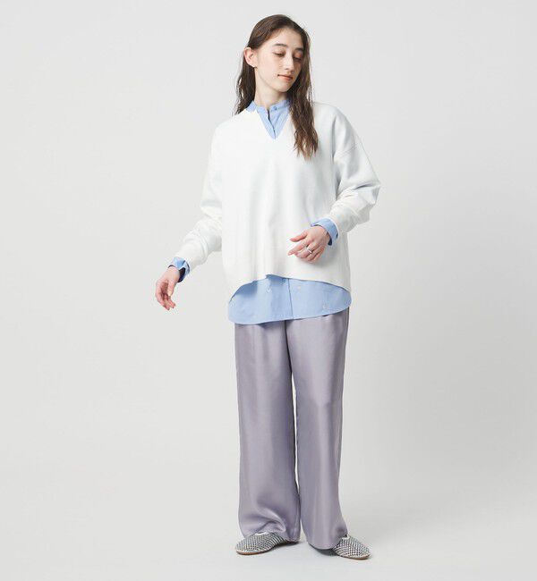 UNITED ARROWS「シルクライク イージーパンツ」|チノ|