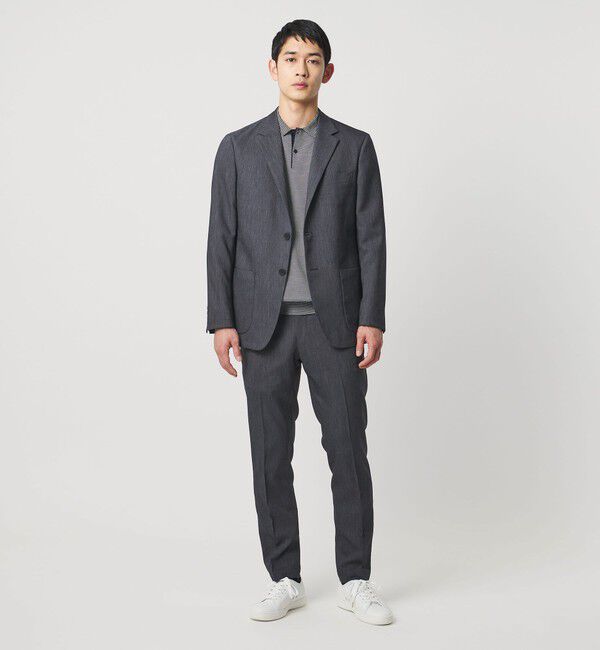 UNITED ARROWS「デニムライク ノープリーツ パンツ UA COZY　ウォッシャブル　ヨコストレッチ　防しわ」|スラックス|