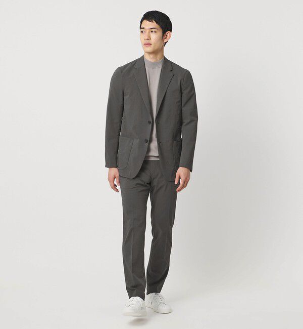 UNITED ARROWS「ドビー 2ボタン シングル テーラードジャケット UA COZY　ウォッシャブル　タテヨコストレッチ　防しわ　撥」|テーラードジャケット|