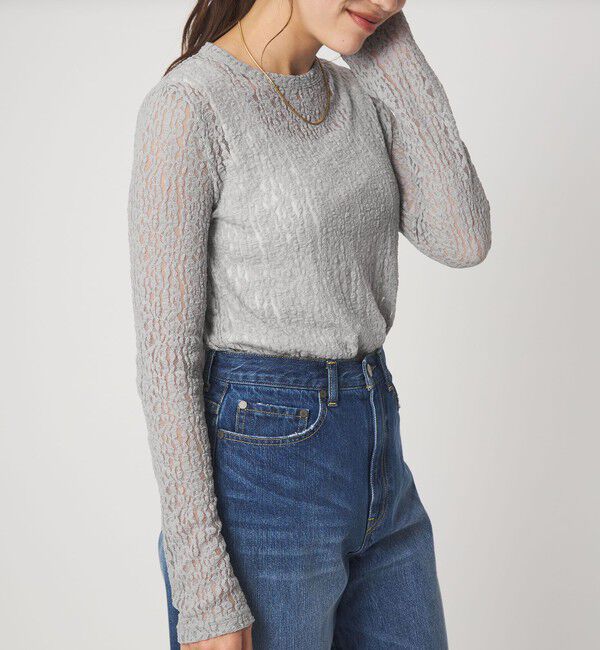 UNITED ARROWS green label relaxing「【WEB限定】＜at ease＞レース プルオーバー カットソー」|Tシャツ・カットソー|