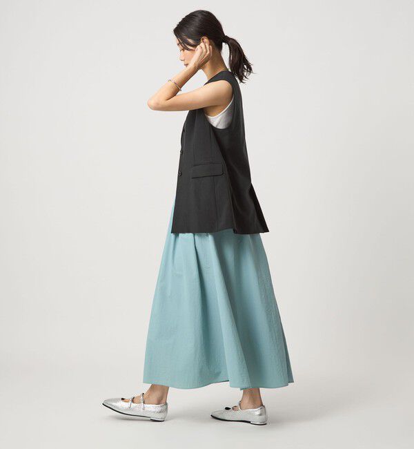 UNITED ARROWS green label relaxing「パウダリー ノーカラー ジレ」|ベスト・ジレ|