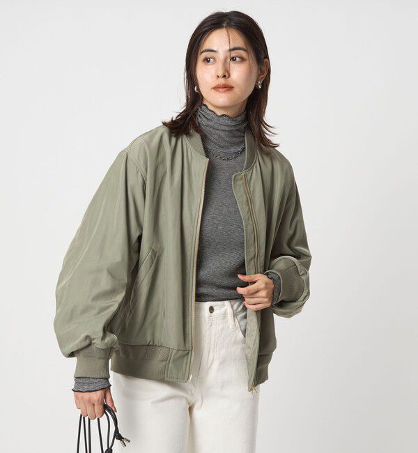 UNITED ARROWS green label relaxing「ツイル コクーン MA-1 ウォッシャブル 撥水 吸湿発熱」|ブルゾン・スタジャン|OLIVE