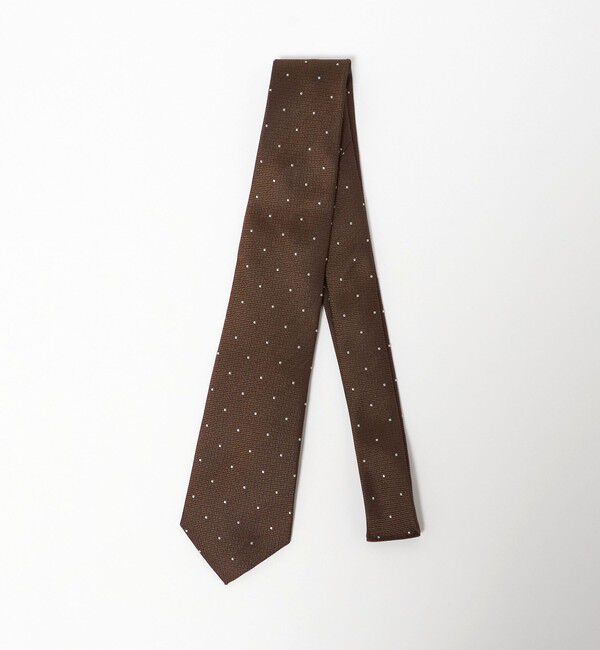 UNITED ARROWS green label relaxing「GLR シルク1 8.0cm ドット ネクタイ」|ネクタイ・蝶ネクタイ|DK.BROWN
