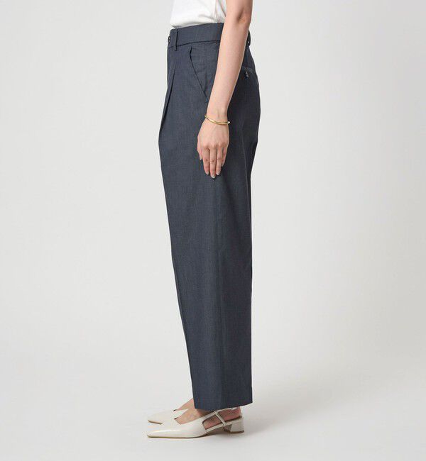 UNITED ARROWS green label relaxing「［size SHORT/TALLあり］キチントボトムス カバー ワイド パンツ シャンブレー」|スラックス|