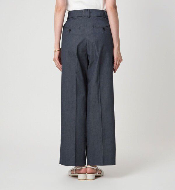 UNITED ARROWS green label relaxing「［size SHORT/TALLあり］キチントボトムス カバー ワイド パンツ シャンブレー」|スラックス|