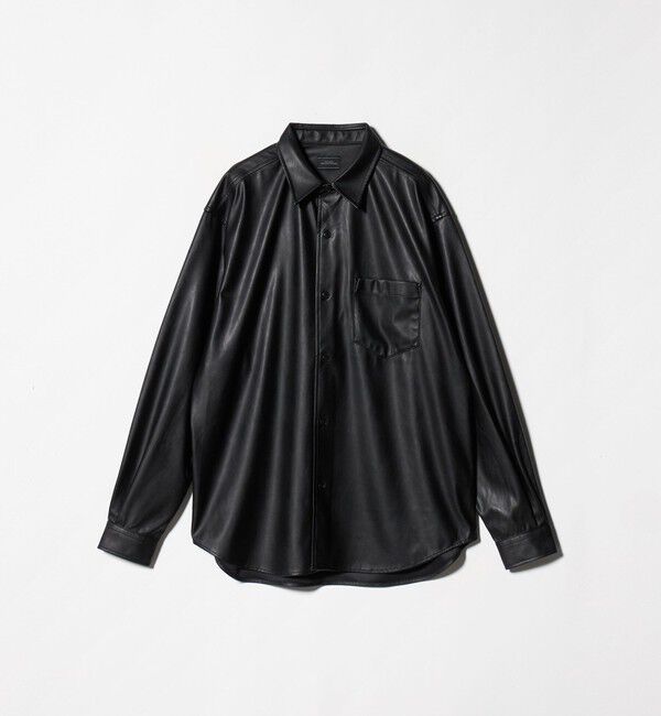 UNITED ARROWS green label relaxing「レザーライク ジャストルーズ シャツ」|シャツ・ブラウス|