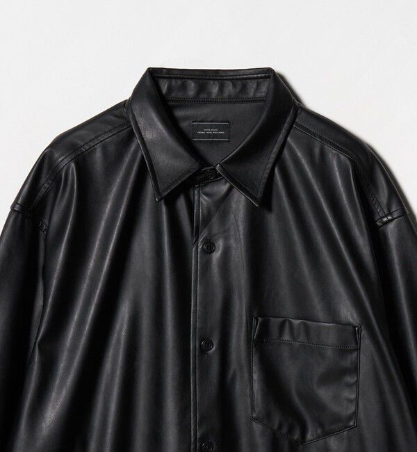UNITED ARROWS green label relaxing「レザーライク ジャストルーズ シャツ」|シャツ・ブラウス|