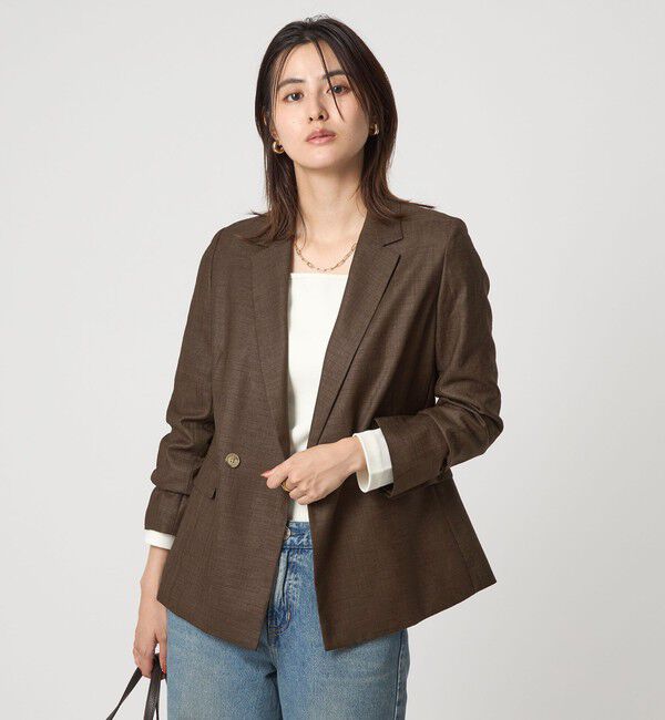 UNITED ARROWS green label relaxing「ライト エアリー ダブル ジャケット」|テーラードジャケット|