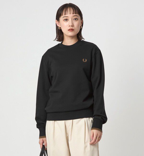 UNITED ARROWS green label relaxing「＜FRED PERRY＞クルーネック スウェット プルオーバー」|スウェット・ジャージ|BLACK