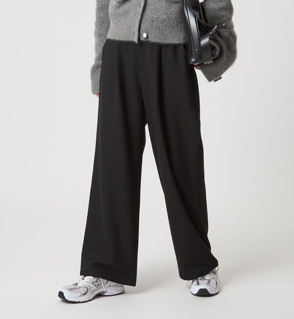 UNITED ARROWS green label relaxing「［size SHORT/TALLあり］オルマイ ウラキモウ ワイド パンツ」|その他|BLACK