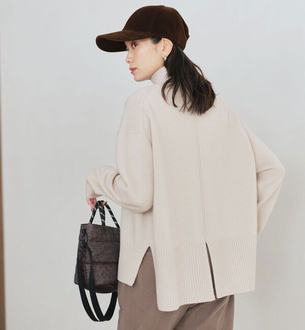 UNITED ARROWS green label relaxing「［size SHORTあり］SERENITY ハイネック プルオーバー ニット」|ニット・セーター|NATURAL