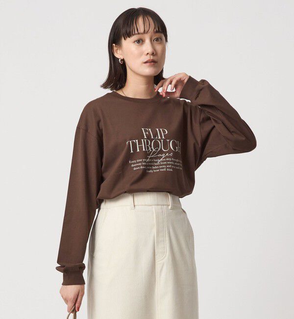 UNITED ARROWS green label relaxing「ブックストア ロゴ ロングスリーブ Tシャツ」|Tシャツ・カットソー|