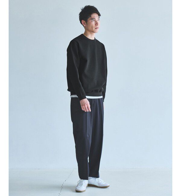 UNITED ARROWS green label relaxing「ポリエステル タック編み クルーネック 長袖 ニット」|ニット・セーター|