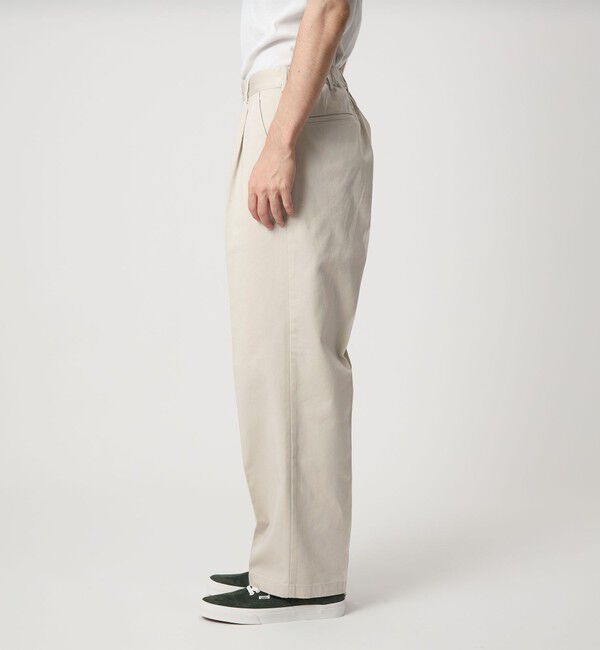 UNITED ARROWS green label relaxing「コットン チノ 1プリーツ W4 ワイドパンツ」|チノ|