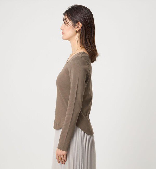 UNITED ARROWS green label relaxing「デコルテ フライス ロングスリーブ プルオーバー」|Tシャツ・カットソー|