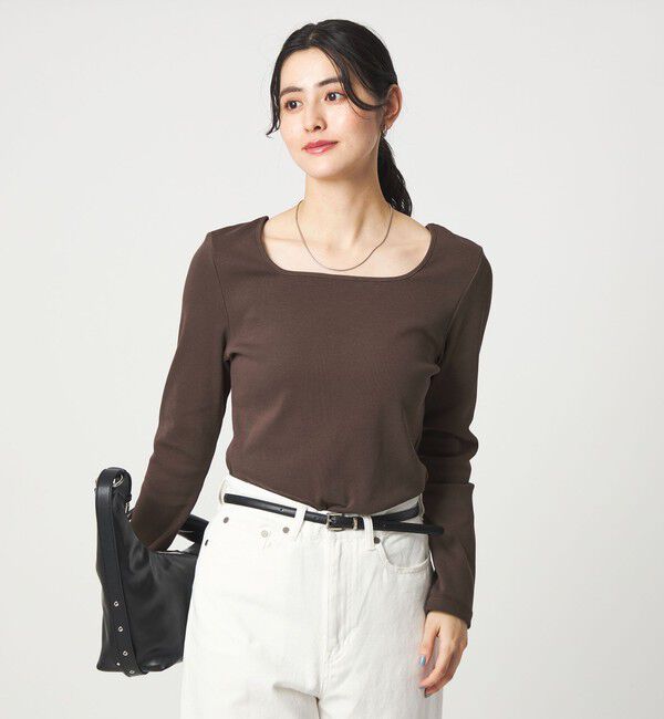 UNITED ARROWS green label relaxing「デコルテ フライス ロングスリーブ プルオーバー」|Tシャツ・カットソー|