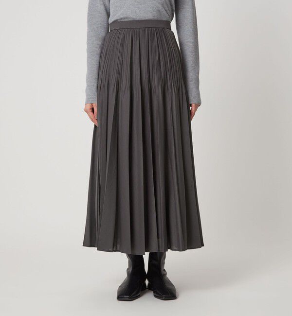UNITED ARROWS green label relaxing「シアー プリーツ スカート」|フレア|