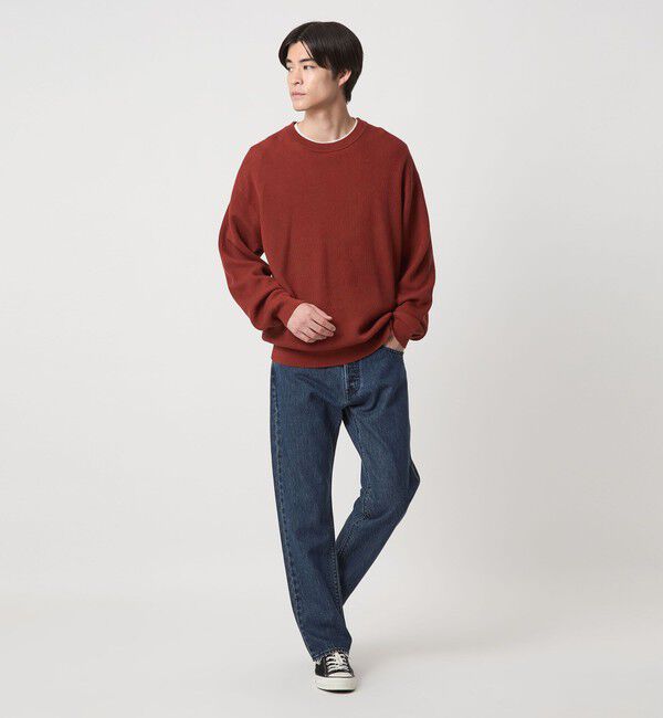 UNITED ARROWS green label relaxing「コットン アゼ クルーネック ニット」|ニット・セーター|