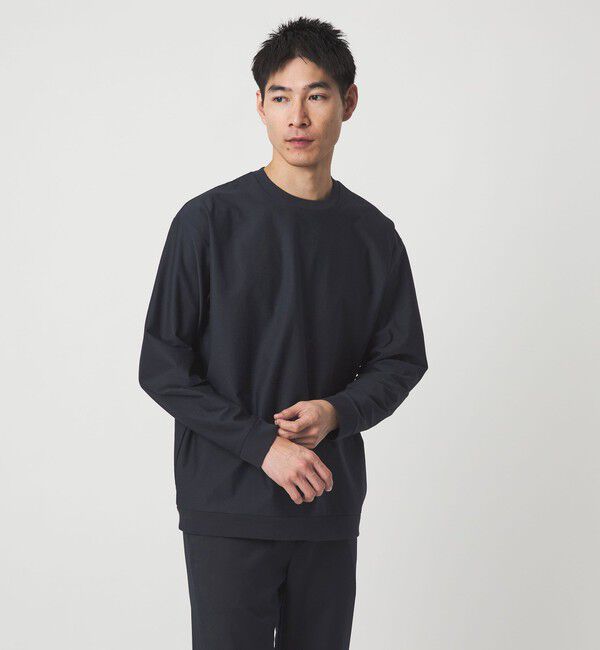 UNITED ARROWS green label relaxing「ハーフ メッシュ クルーネック Tシャツ」|Tシャツ・カットソー|NAVY