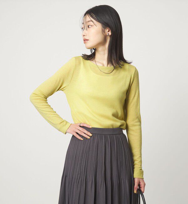 UNITED ARROWS green label relaxing「ウール フライス クルーネック カットソー  ウォッシャブル」|Tシャツ・カットソー|