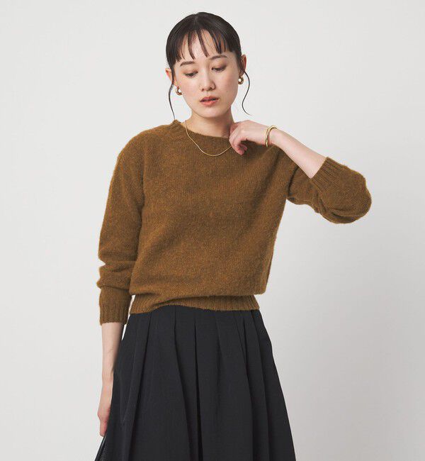 UNITED ARROWS green label relaxing「【別注】＜Harley of Scotland＞ニット プルオーバー」|ニット・セーター|MD.BROWN