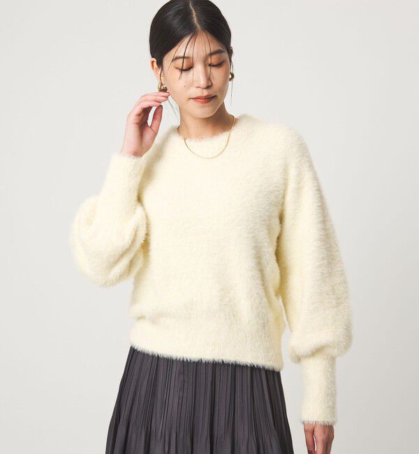 UNITED ARROWS green label relaxing「【WEB限定】＜at ease＞フェザーヤーン プルオーバー ニット」|ニット・セーター|