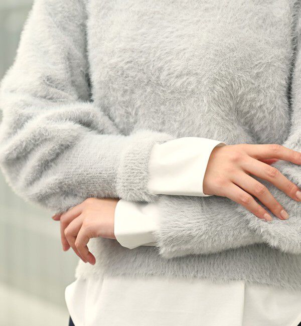 UNITED ARROWS green label relaxing「【WEB限定】＜at ease＞フェザーヤーン プルオーバー ニット」|ニット・セーター|