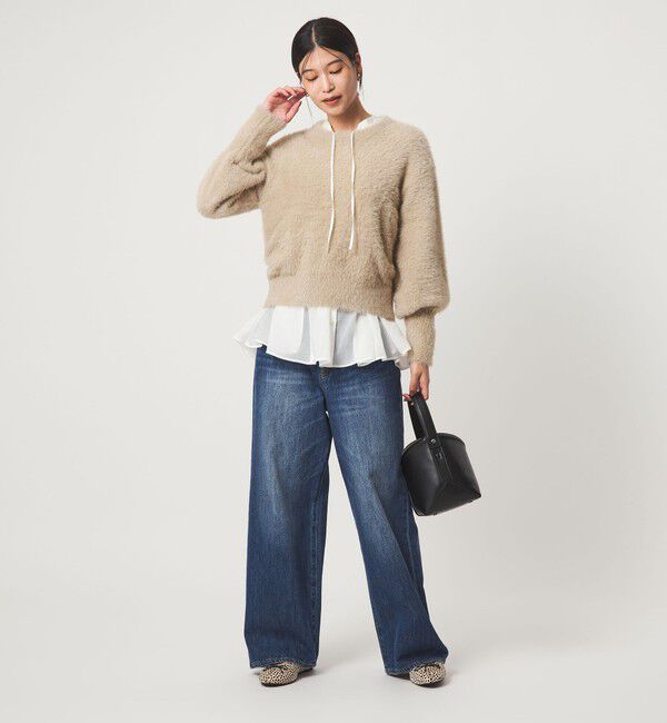 UNITED ARROWS green label relaxing「【WEB限定】＜at ease＞フェザーヤーン プルオーバー ニット」|ニット・セーター|