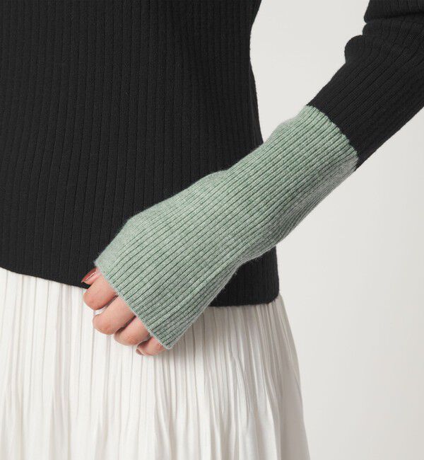 UNITED ARROWS green label relaxing「【WEB限定】＜at ease＞バイカラー クルーネック プルオーバー ニット」|ニット・セーター|