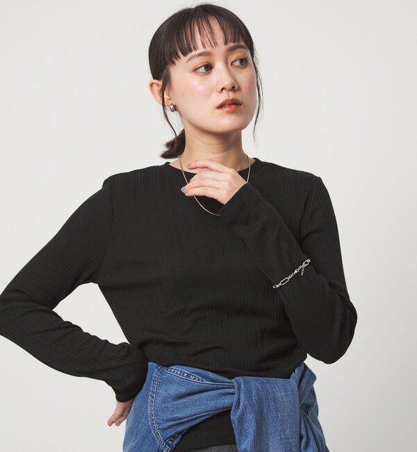 UNITED ARROWS green label relaxing「【WEB限定】＜at ease＞シアー リブ カットソー」|Tシャツ・カットソー|