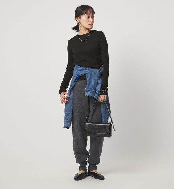 UNITED ARROWS green label relaxing「【WEB限定】＜at ease＞シアー リブ カットソー」|Tシャツ・カットソー|