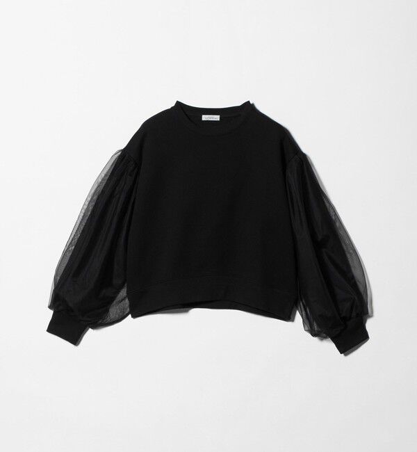 UNITED ARROWS green label relaxing「【WEB限定】＜at ease＞チュール ドッキング スウェット プルオーバー」|スウェット・ジャージ|