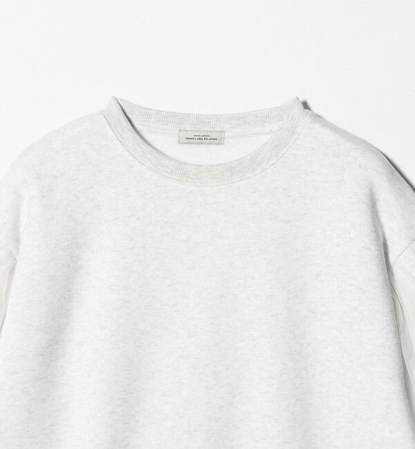 UNITED ARROWS green label relaxing「【WEB限定】＜at ease＞チュール ドッキング スウェット プルオーバー」|スウェット・ジャージ|