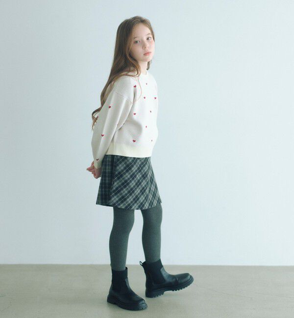 UNITED ARROWS green label relaxing「ストレッチ リブ ショートブーツ / キッズ  17cm-23cm」|ロングブーツ|