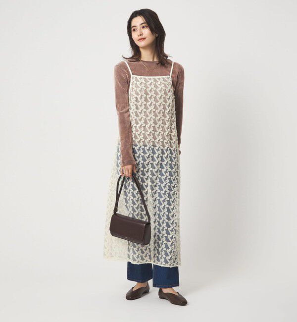 UNITED ARROWS green label relaxing「リボン キャミソール ワンピース」|ワンピース|OFF WHITE