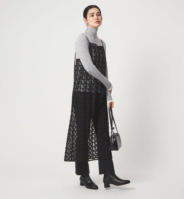 UNITED ARROWS green label relaxing「リボン キャミソール ワンピース」|ワンピース|BLACK