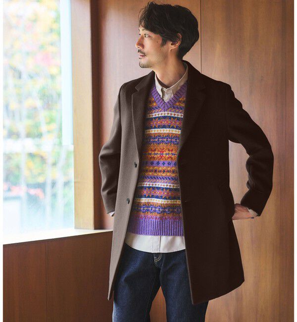 UNITED ARROWS green label relaxing「S100 ビーバー チェスターコート」|チェスターコート|DK.BROWN