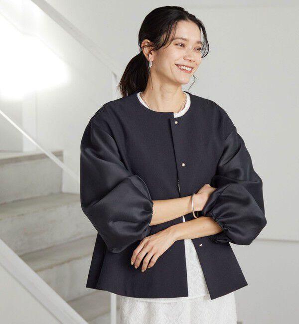 UNITED ARROWS green label relaxing「［size SHORTあり］fleurie(フルリー) フォルム ジャケット」|ノーカラージャケット|