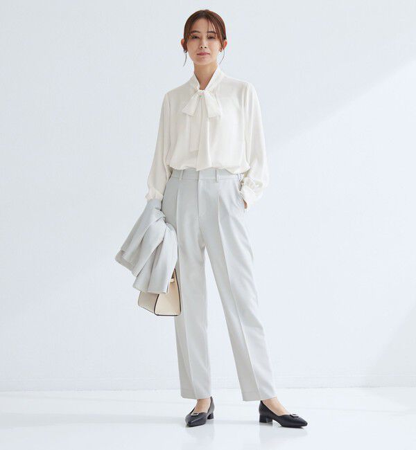 UNITED ARROWS green label relaxing「トロミ ボウタイ ブラウス マシンウォッシャブル」|シャツ・ブラウス|