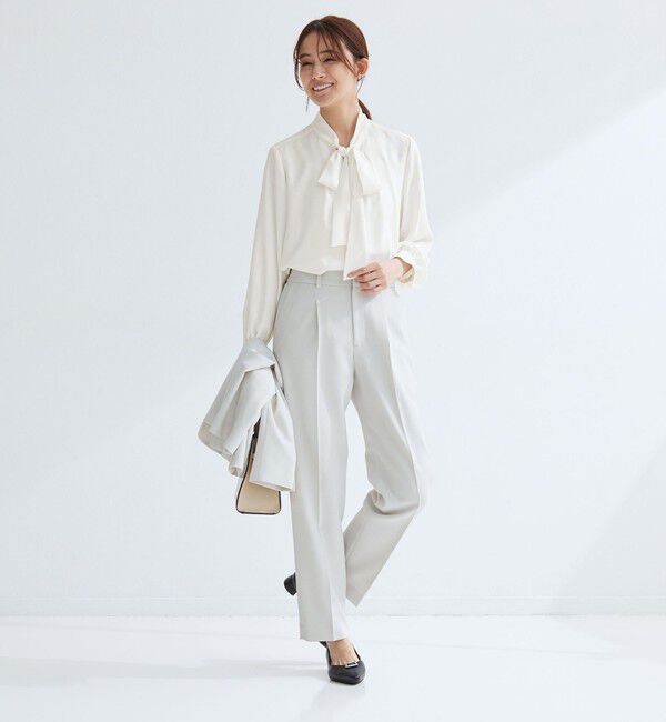 UNITED ARROWS green label relaxing「トロミ ボウタイ ブラウス マシンウォッシャブル」|シャツ・ブラウス|