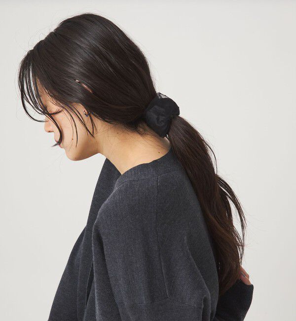 UNITED ARROWS green label relaxing「【WEB限定】チュール ヘアカフ（ドット）クラップカフ / ポニーフック / フックポニー」|ヘアゴム・シュシュ|