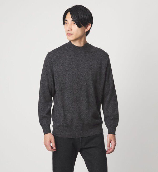 UNITED ARROWS green label relaxing「シルク ミックス モックネック ニット」|ニット・セーター|DK.GRAY
