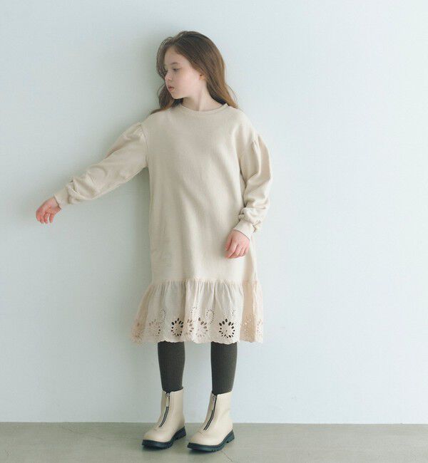 UNITED ARROWS green label relaxing「裏毛ヘムレース ワンピース / キッズ  100cm-160cm」|ワンピース|NATURAL