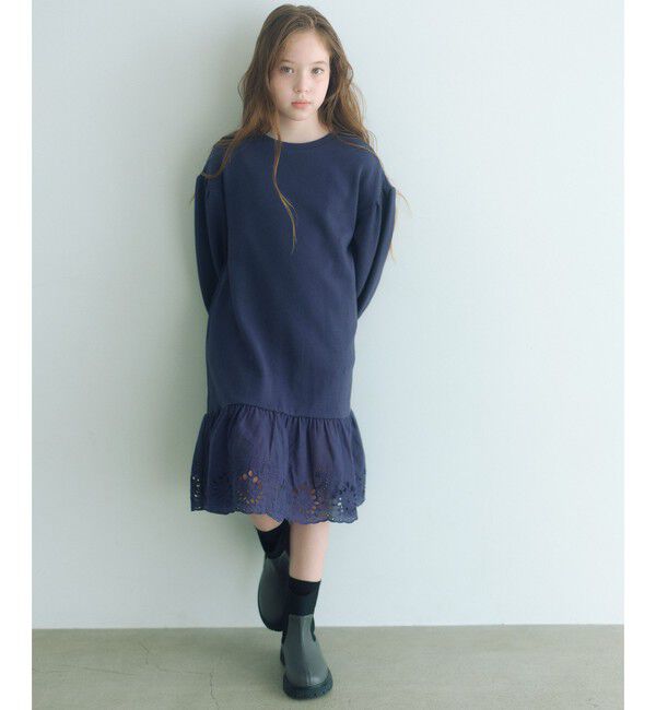 UNITED ARROWS green label relaxing「裏毛ヘムレース ワンピース / キッズ  100cm-160cm」|ワンピース|