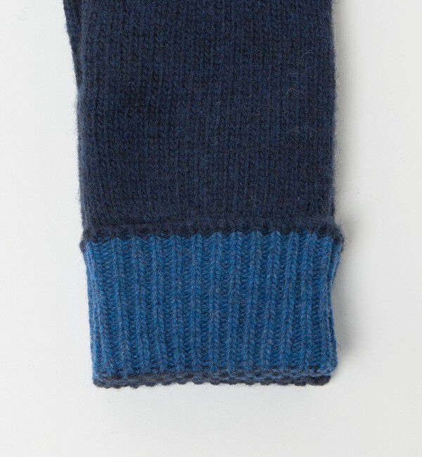 UNITED ARROWS green label relaxing「バイカラー ニット グローブ -タッチパネル対応-」|手袋|