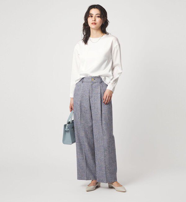 UNITED ARROWS green label relaxing「サテン ドッキング ラウンドヘム プルオーバー カットソー」|Tシャツ・カットソー|